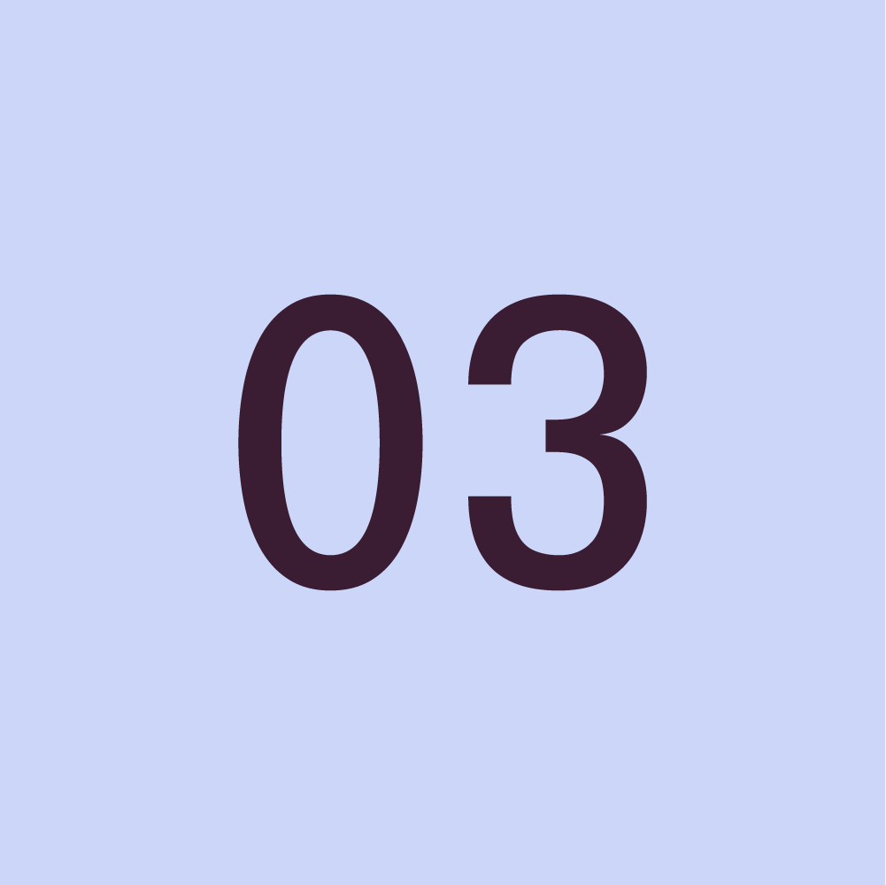 Dark "03" on pale blue background