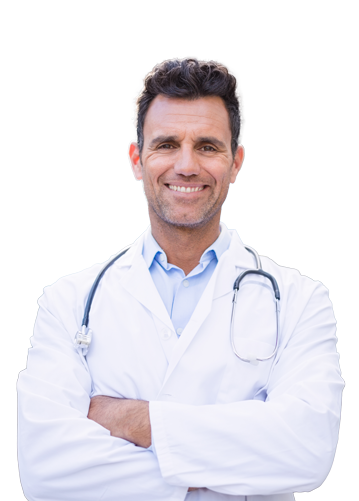 Smiling doctor with stethoscope